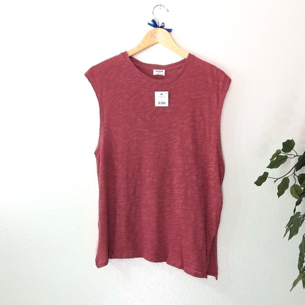 NWT Red Cotton On Side Split Tank